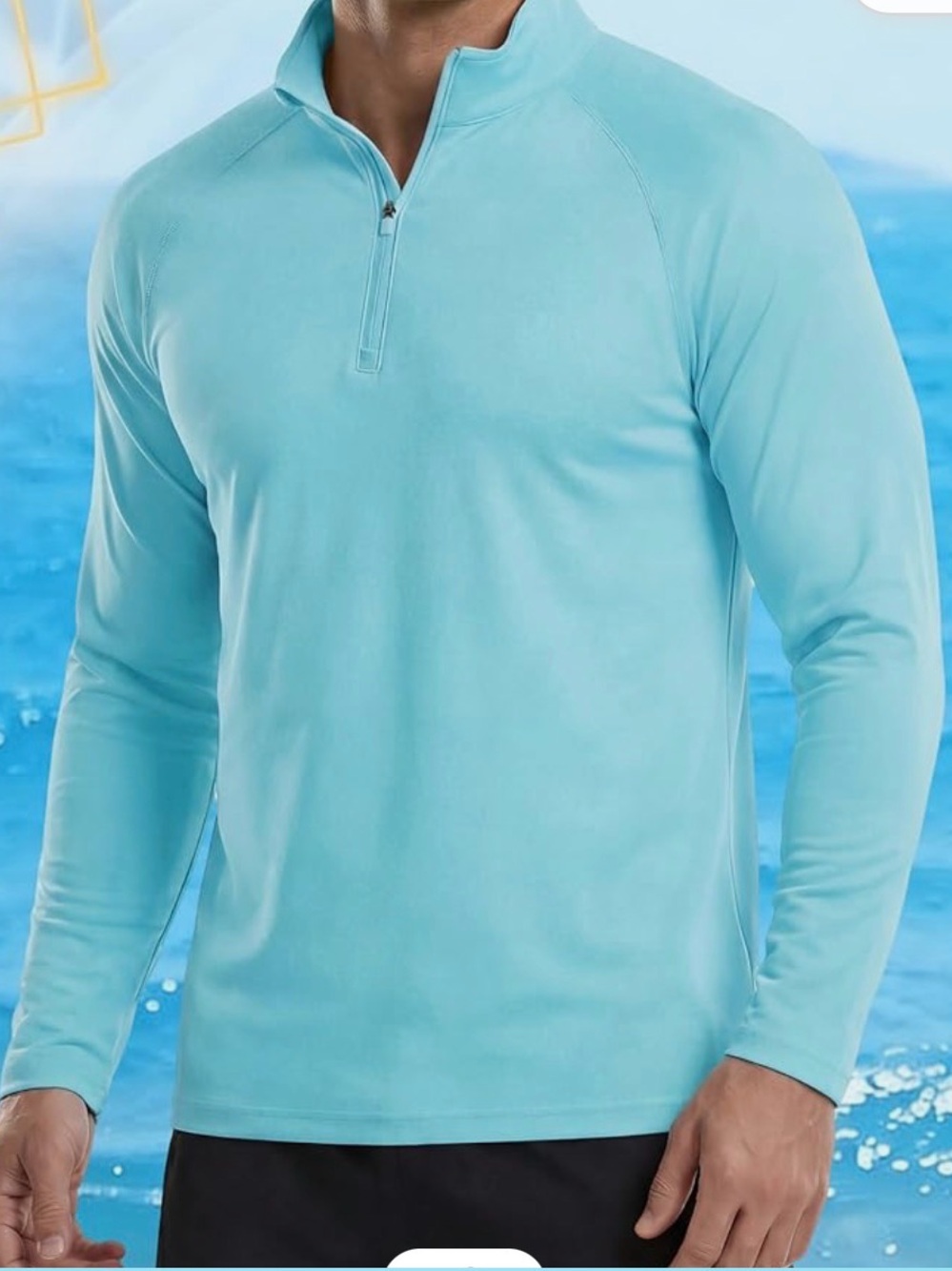 Men’s UPF 50+ Sun Protection Long Sleeve Pullover